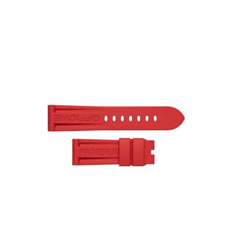 Panerai Red Rubber Strap 24/22 